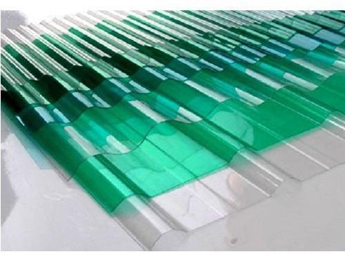Fiberglass Corrugated Panels, Color : Green, Transparent