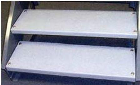 Polished Steel Stair Tread, Shape : Rectangular