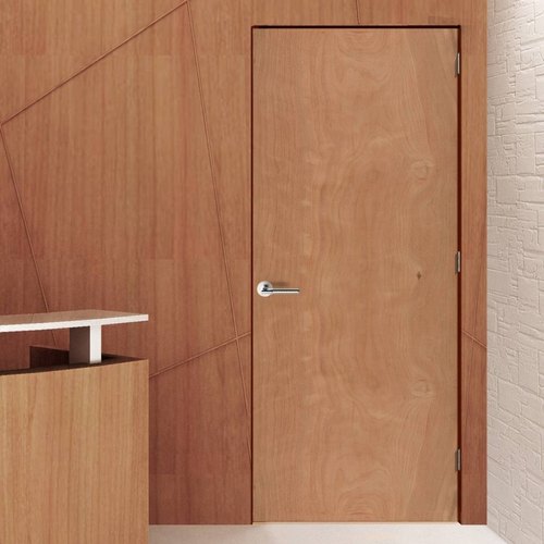 Hinged Polished wooden door, Color : Brown