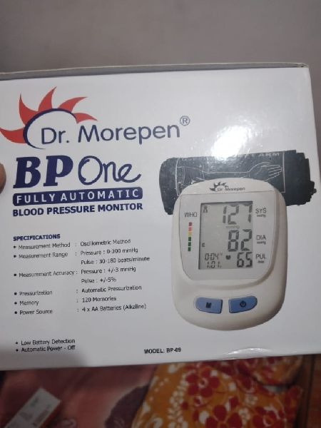 Battery Automatic Dr. Morepen BP Machine, for Blood Pressure Reading, Certification : CE Certified
