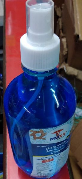 Max sanitizer (500 ML), for Hand Cleaning, Color : Sky Blue