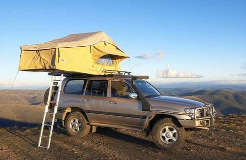 Canvas Plain Roof Top Tent, Color : Yellow