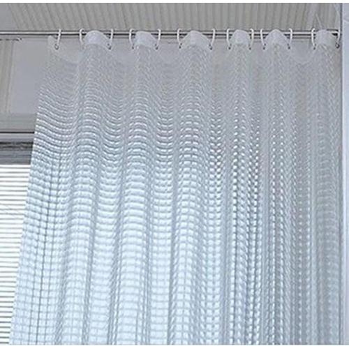 Hammered PVC Waterproof Shower Curtain, Color : Transparent