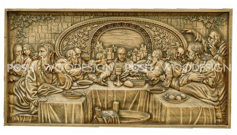 LAST SUPPER - NILGIRI NILAMBUR TEAK WOOD CARVING