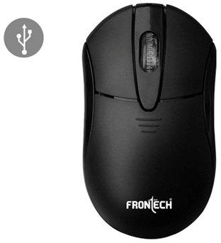 Frontech Computer Wired Mouse, Color : Black