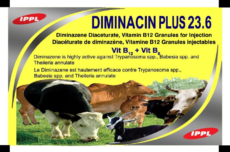 Diminazene Diaceturate, Vitamin B12 Granules for Injection 23.6
