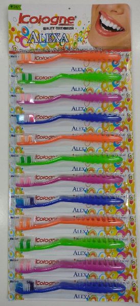 Plain Plastic Icologne Alexa Toothbrushes, Size : Standard