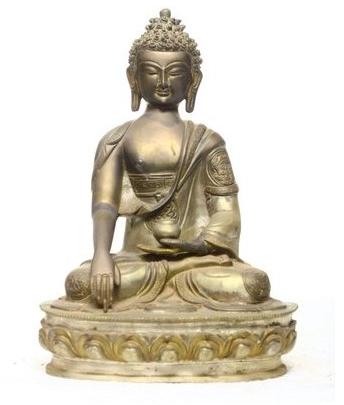 13 X 10 Inch Bronze Buddha Statue
