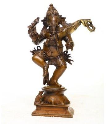 13 X 9 Inch Bronze Dancing Ganesh Statue