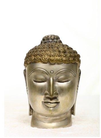 6 X 6 Inch Bronze Buddha Head Statue