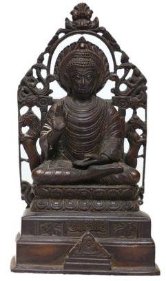 Dark Brown Bronze Buddha Statue