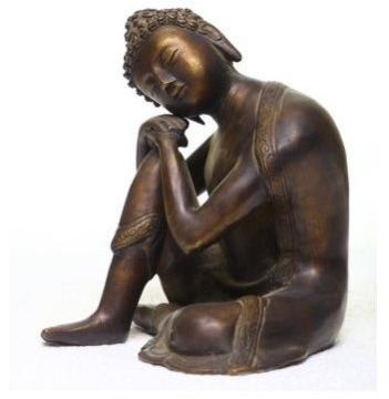 God Resting Bronze Buddha Statue