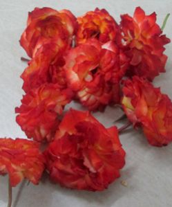 Red Button Rose Flowers