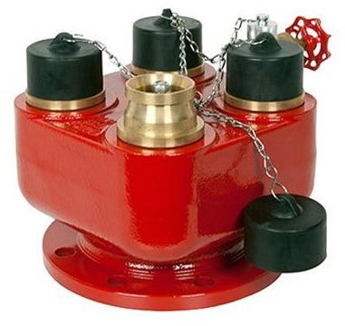 4 Way Fire Brigade Inlet Connection, Size : Standard