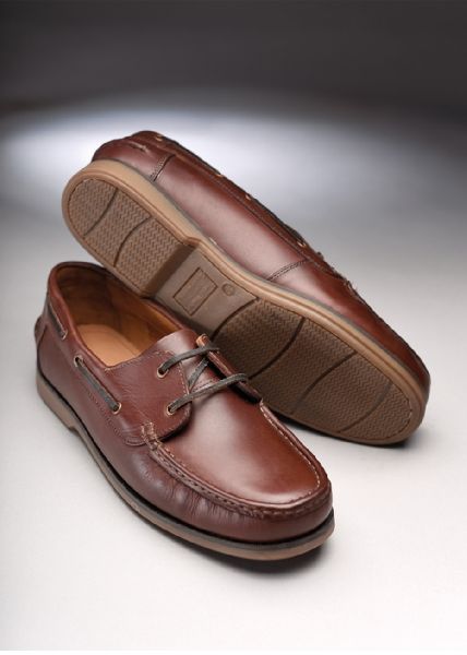 Leather boat shoe, for Formal Wear, Part Wear