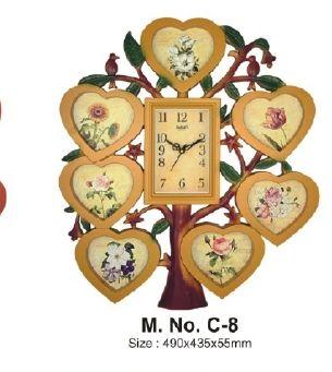 Photo Frame Wall Clock, for Home Decoration