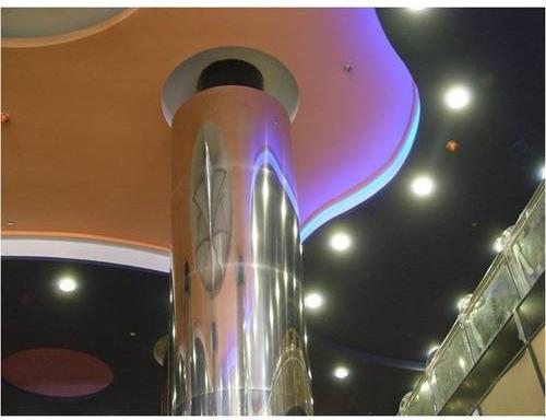 Stainless Steel SS Column Cladding, Color : Silver