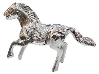 White Metal Horse Statue, Packaging Type : Box