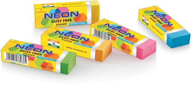 Rubber Neon Eraser, for Students