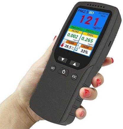 AQM-11 Air Quality Monitor Pollution Meter, Color : Black