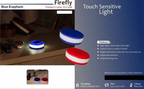 Fuzo Touch Sensitive Light, Size : 5.9 x 5.9 x 2 cms