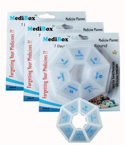 MediBox Plastic Medicine Dispenser, for Hospital, Model Name/Number : Round