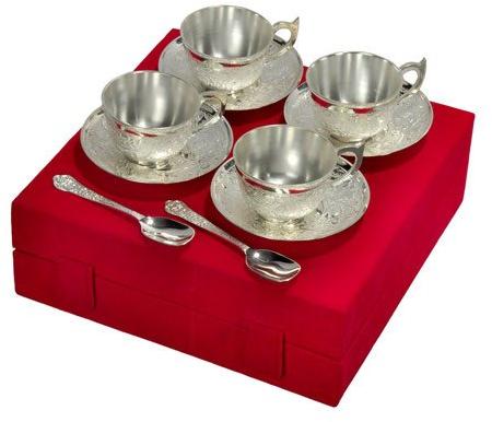 Silver Plated Cup Plate Set