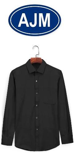 Mens Shirt in Black Cotton Fabric AJM Exports
