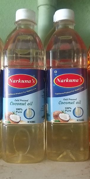 Crude Coldpressed coconut oil, for Cooking, Packaging Type : Plastic Bottle