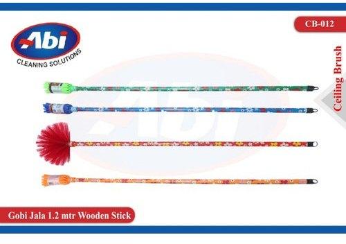 Abi Plastic Wooden Handle Ceiling Broom, Color : Blue, Orange, Red, Green, Pink