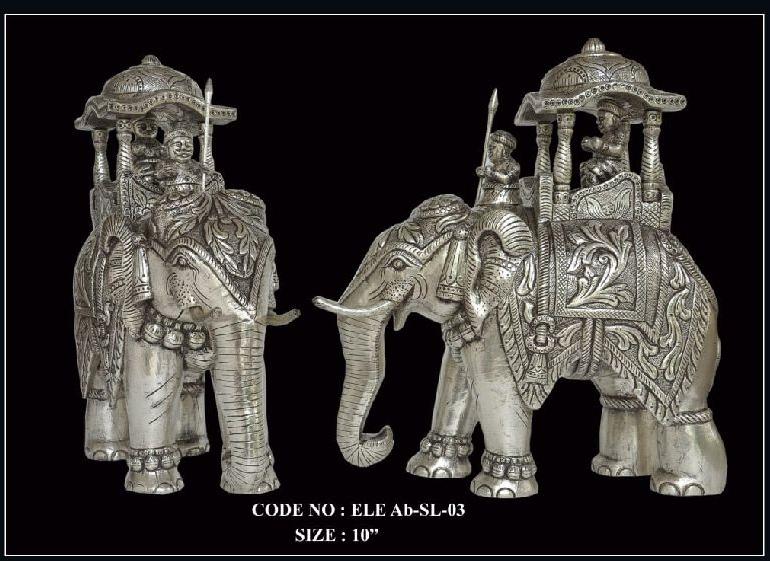 Silver Elephant Statue