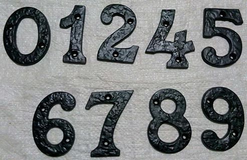 Cast Iron Numerals
