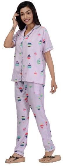 Printed Cotton Night Suits, Size : L, M, XL, XXL, XXXL