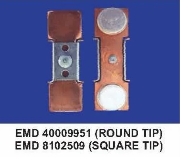 Round tip and Square tip electrical contacts