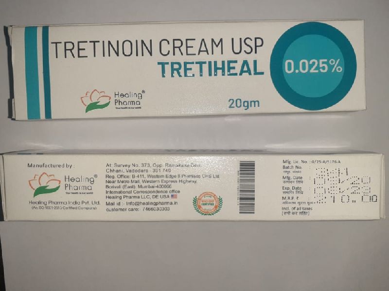 Healing Pharma Tretiheal 0.025% Cream, Packaging Size : 20 gm