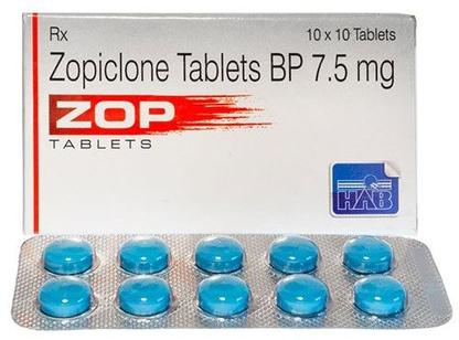 White. Tablets Zop 7.5mg, for Clinical, Hospital, Personal, Purity : 90%
