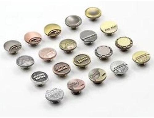 Brass Jeans Button, Shape : Round