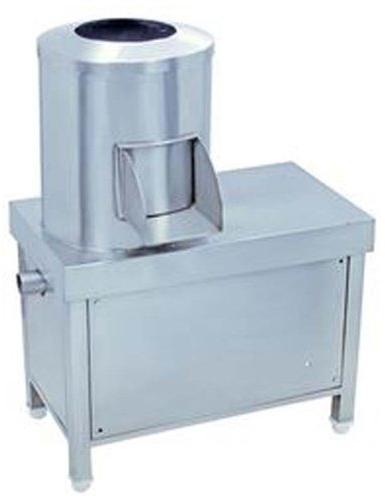 Stainless Steel Potato Peeling Machine, Color : Silver