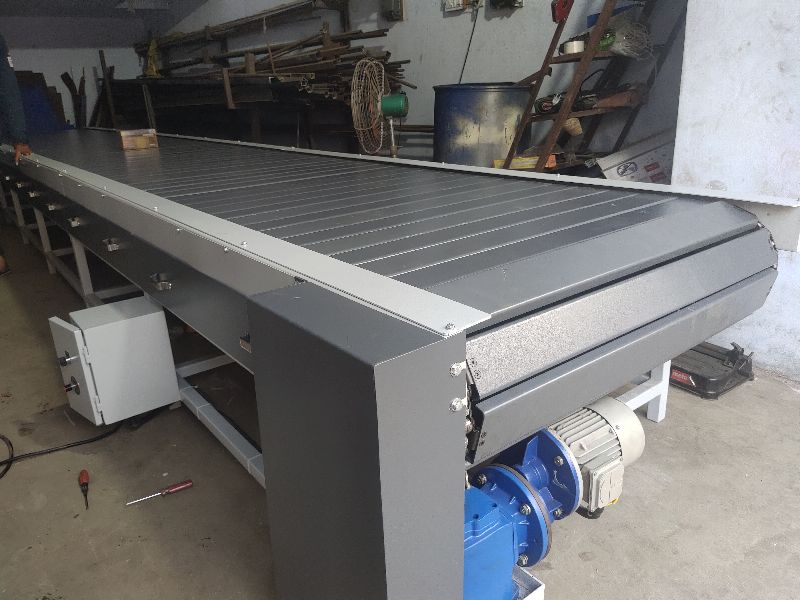 Polished Stainless Steel Slat Conveyor, Packaging Type : Carton Box