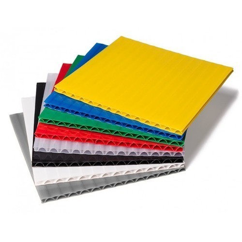 Multicolor Plastic Corrugated Sheet
