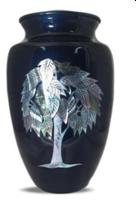 Mother Of Pearl Tree Of Life Cremation Urn