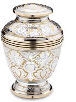 Brass Ornate Floral Cremation Urn