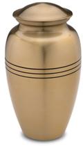 Brass Speckled Auburn Cremation Urn