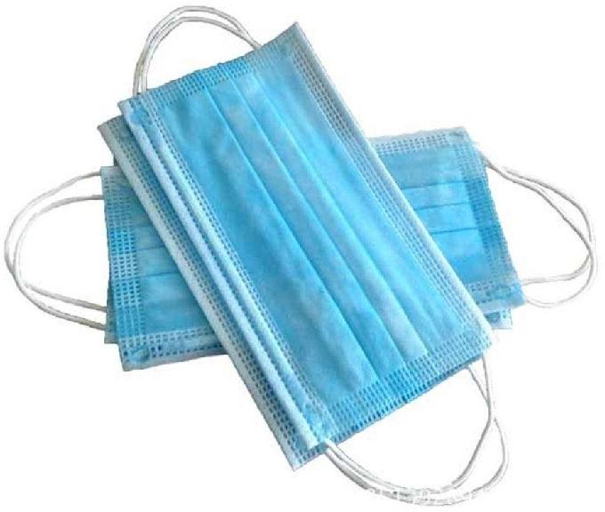 Cotton 2 Ply Surgical Mask, For Hospital, Color : Blue