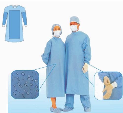 Cotton Full Reinforced Surgical Gown, for Hospital, Size : Standard