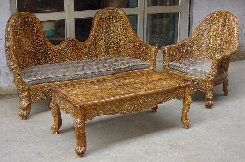 wooden carved sofa sets