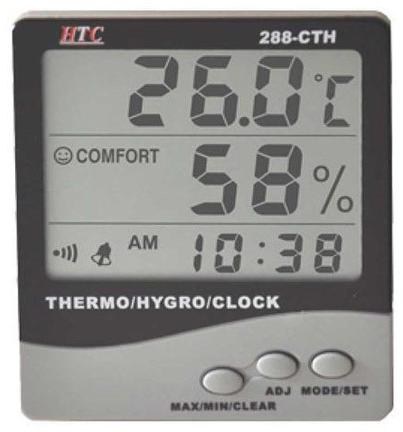 Plastic Thermometer Clock