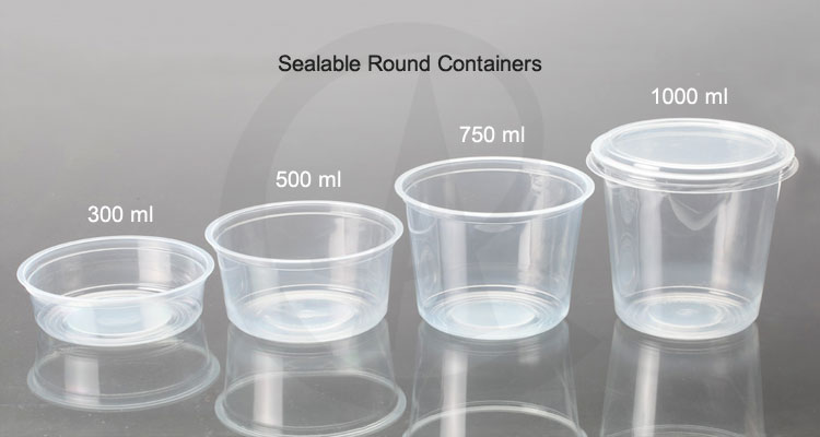 Sealable Round Container, Feature : 100% PP Food Grade Material, Superior strength, Sturdy, Smooth finish