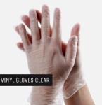 Vinyl Gloves, Color : Blue, Clear