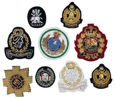 Handmade Embroidered Bullion Badges
